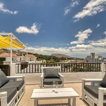 شقة Penthouse With Magnificent Ocean Views, Jacuzzi, Pool, Nearby Beach In Tenerife South *