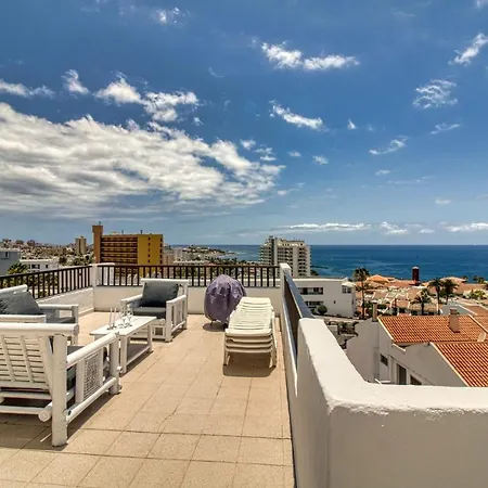Penthouse With Magnificent Ocean Views, Jacuzzi, Pool, Nearby Beach In Tenerife South * Playa Feñabe