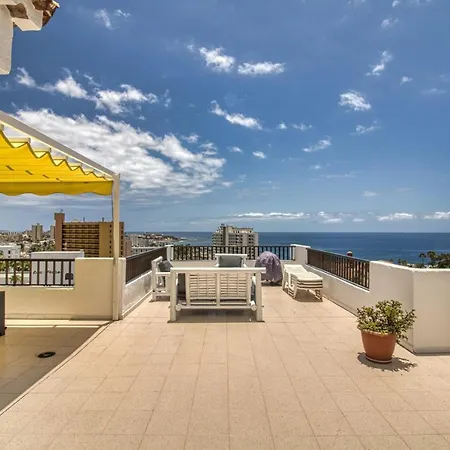 شقة Penthouse With Magnificent Ocean Views, Jacuzzi, Pool, Nearby Beach In Tenerife South